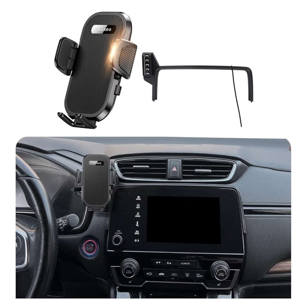 Black Car Phone Mount Fits Crv 2017-2025